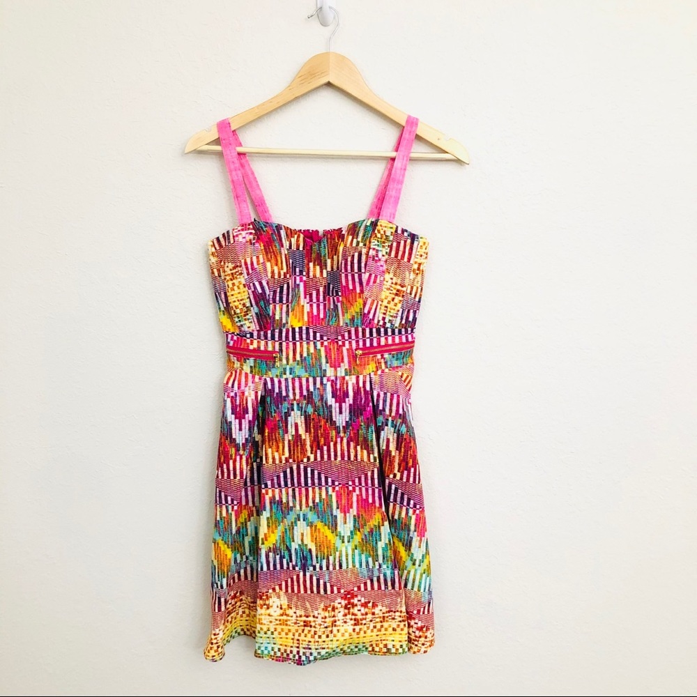 Guess dress multi color spring special size 8
